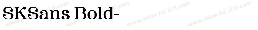 SKSans Bold字体转换